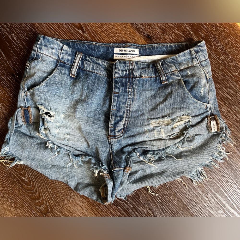OneTeaspoon Sailors shorts in blue suede Size 27 WORN From 2022 collection